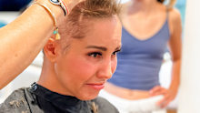 Shaving her head after her hair started to fall out was a very emotional moment for Lynette.