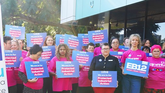 Queensland Nurses and Midwives Union in West End on Thursday.