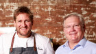 Coles ambassador Curtis Stone and Coles CEO Steven Cain: the supermarket has unveiled new products in its Christmas range to target budget-conscious Australians.