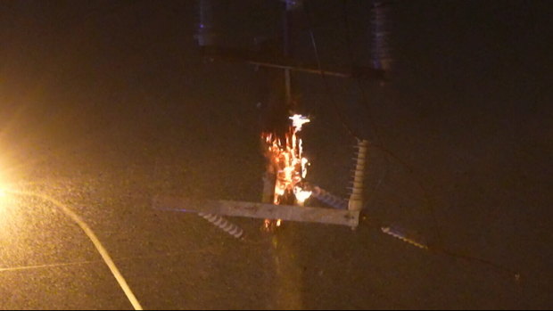 Pole top fires have left nearly 40,000 people without power in the state.