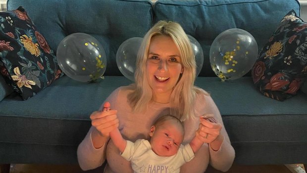 Keely Fitzpatrick gave birth to her first child, Sophie, in December amid  London's lockdown. 
