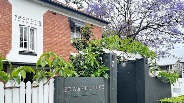 Edward Lodge in New Farm, three kilometres from the Brisbane CBD. 