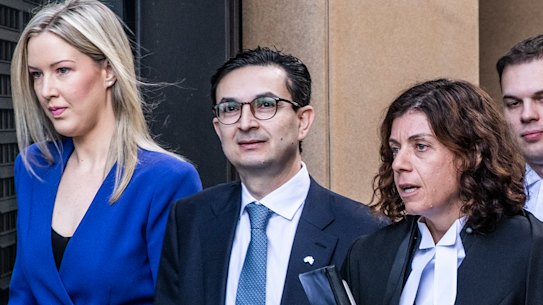 Dr Munjed Al Muderis (second from left) gave false evidence to the court that he was ambassadors to major charities. 