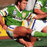 Rolling NRL kicking gif for Adam Reynolds/Andrew Johns column.