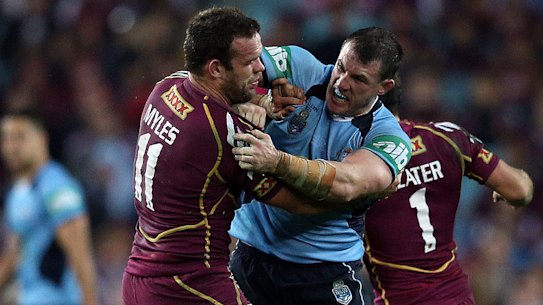 Paul Gallen will talk to the Waratahs about what the NSW-Queensland rivalry means to him. 