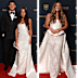 White trend on Dally M’s red carpet. L-R: Shaylee Bent; Kalyn Ponga and Mimi Bowell; Jessica Sergis; Blayke Brailey and Rebecca Brailey