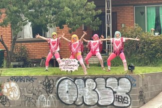 The Brunswick East ‘Entertanment’ Festival on Nicholson Street on Sunday morning.