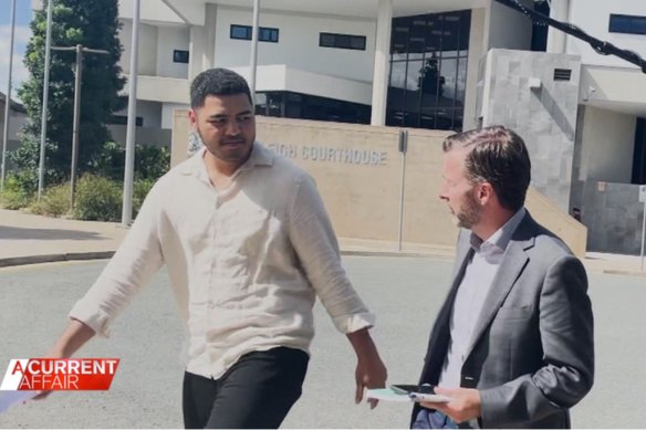 Aaron Isaia outside Beenleigh Magistrates Court
