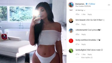 Kylie Jenner in her $250,000 Instagram fake tan post.