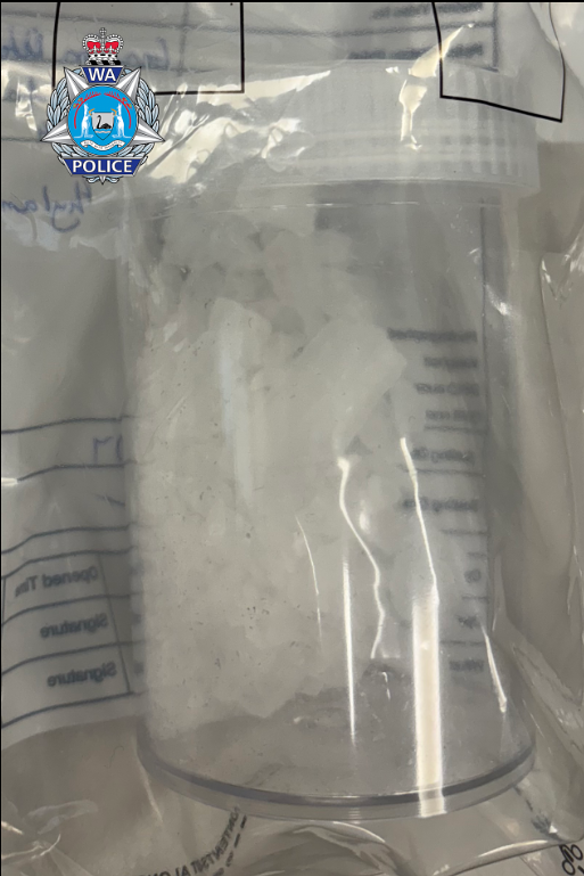 Police seized over 53 grams of meth from a man travelling north on the Brand Highway.
