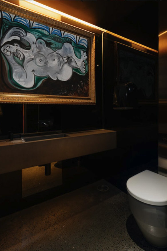 This “Picasso”, along with other “Picassos” from Mona’s now-closed Ladies Lounge, was hung in the women’s toilets so men could still not see it. They were all fakes.