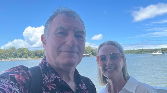 Rendalls and Young on a ferry in January this year.