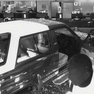The scene of the Hornsby NAB robbery in 1987.
