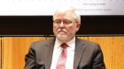 US Treasury Secretary Scott Bessent and Kevin Rudd at last week’s super summit.
