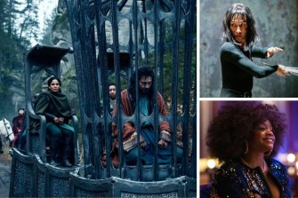Clockwise, from main: The Wheel of Time, Maggie Q in The Protege and Harlem.