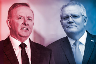 Voters have cut their support for Prime Minister Scott Morrison during a fierce political argument over leadership and national security, but Mr Morrison holds a narrow advantage when Australians are asked about who is their preferred prime minister.