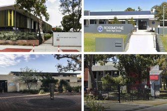 The first non-selective public schools to make the top 50 list were Willetton and Rossmoyne senior highs (11 and 12, median ATARs roughly 89 each) and Shenton College and Applecross SHS (23 and 24, roughly 87 each).