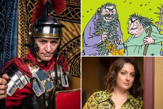 Clockwise from main: the Winterfest Sydney Medieval Fair; The Twits; Celeste Barber.
