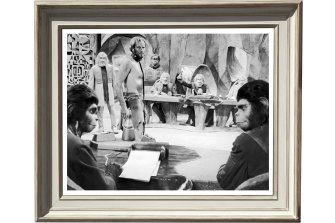 Careful what you wish for:  in the 1968 film Planet of the Apes, an astronaut played by Charlton Heston succeeds in travelling into the future only to be detained by a “judicial council of orangutans”.