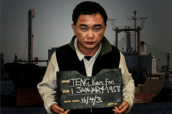 "Shore party" member, Teng at his arrest.
