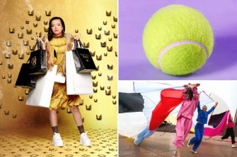 Clockwise from main: Merlynn Tong stars in Golden Blood; the NSW National Indigenous Tennis Carnival includes coaching and match play; Lauren Brincat’s Tutti Presto fff.