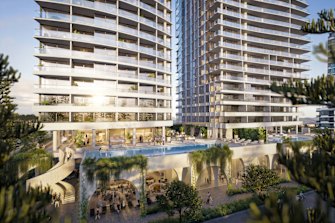The glamour of celebrities residing permanently in hotel-apartments has further fuelled the trend of people living in the Mondrian Gold Coast. 