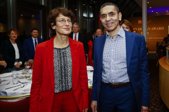 Ugur Sahin and Ozlem Tureci, founders of BioNTech, the company Pfizer worked with on the vaccine. The crucial advantage of BioNTech’s messenger RNA or mRNA approach was speed.