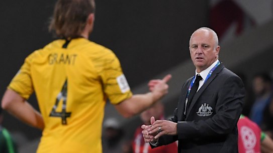 Proud: Graham Arnold says a quarter-final appearance for an inexperienced Socceroos side was a good result.