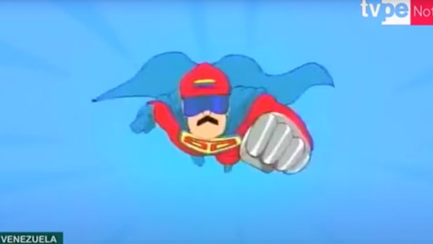 Super Bigote is a new show aired on Venezuela’s state-run TV that makes President Nicolas Maduro into a “superhero” fighting a Trump-like American villain.