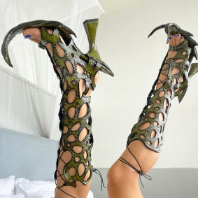 El-Ashiry’s most recent purchase is a pair of Done by Matea “Alien Spike” boots.  