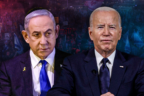 Prime Minister Benjamin Netanyahu of Israel and US President Joe Biden.