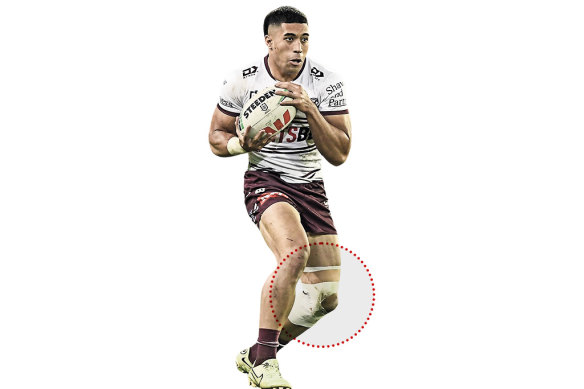 Manly Sea Eagles centre and fullback Tolutau Koula.