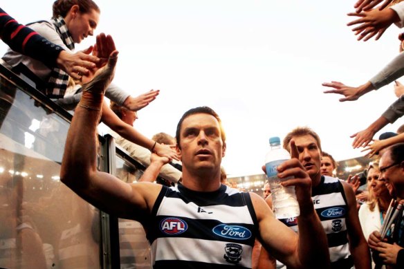 Matthew Scarlett was an influential figure at Geelong in his playing days, and remains so to this day.
