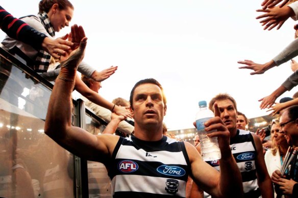 Matthew Scarlett was an influential figure at Geelong in his playing days, and remains so to this day.
