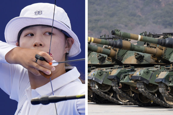 Like South Korea’s archery gold medallist Lim Sihyeon, the medal or military idea is on target. 