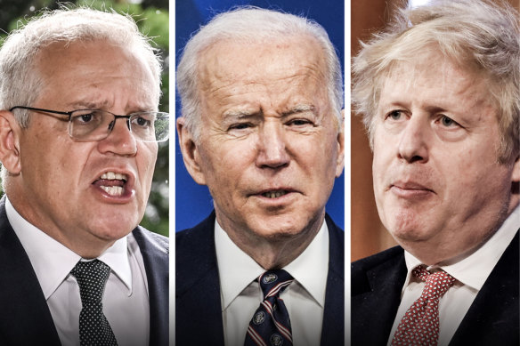 World leaders including Prime Minister Scott Morrison, US President Joe Biden and British Prime Minister Boris Johnson have condemned Russia’s attack.