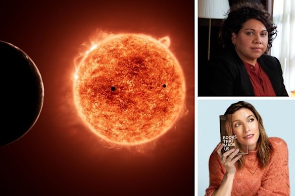 Clockwise, from main: Universe with Brian Cox, Deborah Mailman in Total Control and Claudia Karvan presents Books That Made Us.