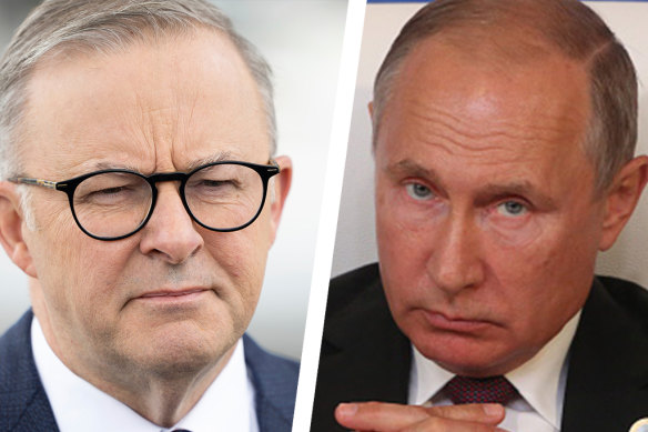 Anthony Albanese says he will treat Russian President Vladimir Putin with “the contempt that he deserves” when they cross paths at the G20 in Bali. 