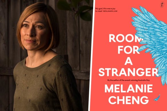 Author Melanie Cheng and her book Room For a Stranger.
