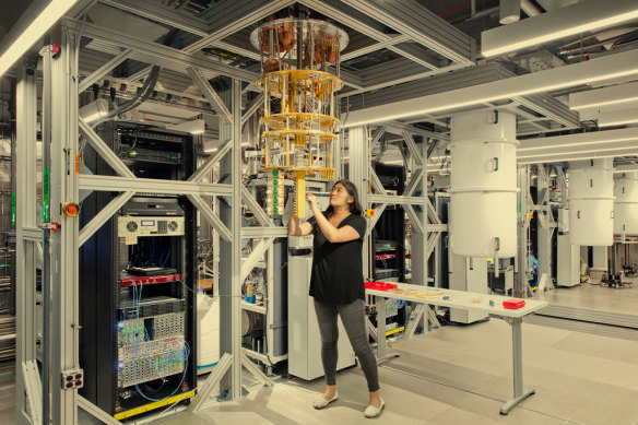 An IBM quantum computing lab: IBM has already made a “1000 qubit” computer.