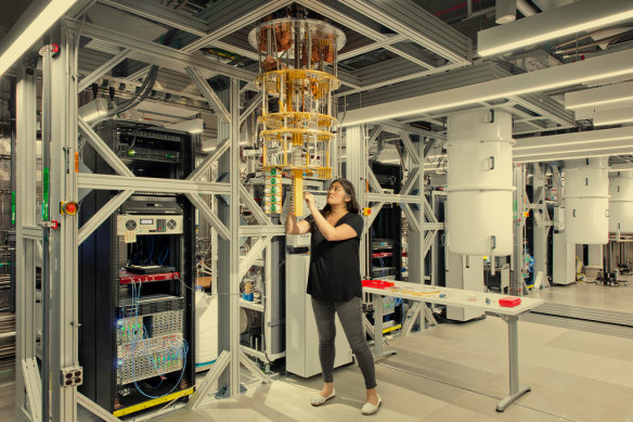 An IBM quantum computing lab: IBM has already made a “1000 qubit” computer.