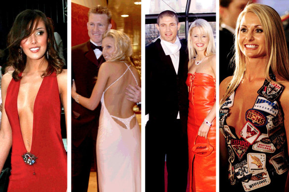 Rebecca Judd, Tania Buckley, Sarita Stella and Fiona Mills on the Brownlow red carpet.