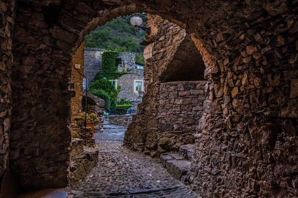 The preserved medieval stone architecture of Colletta di Castelbianco.