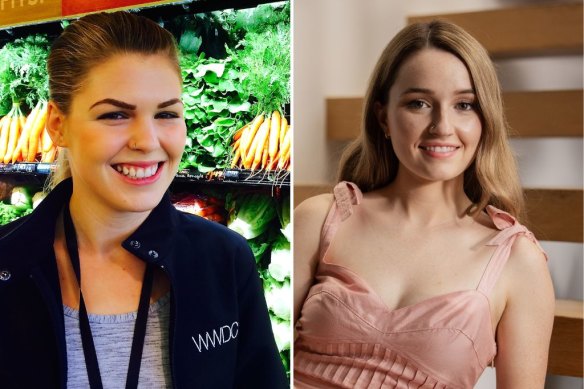 Belle Gibson and actress Kaitlyn Dever, who plays her character in Apple Cider Vinegar. 