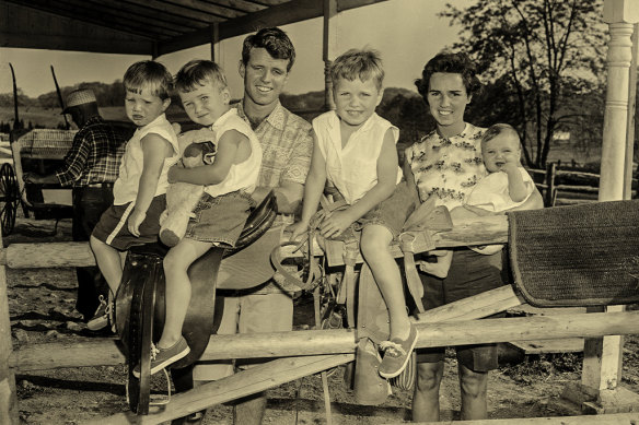 Robert and Ethel Kennedy with four of their children (from left) David, Robert Jr, Joseph and Mary in 1957.