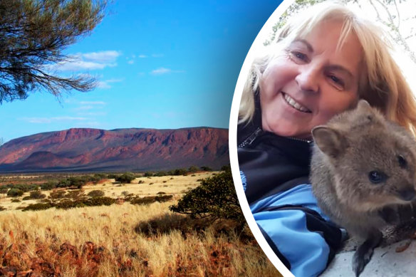Maree Pollard, inset, is one of four people who have died while hiking at Mount Augustus. 