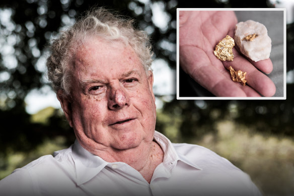 Dogged pursuit: Brian Locke believes billions of dollars worth of gold is buried in the countryside near Orange, NSW.
