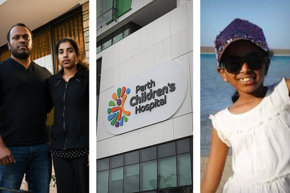 Aishwarya Aswath’s parents Prasitha Sasidharan and Aswath Chavittupara have given evidence at the coronial inquest into their daughter’s death at Perth Children’s Hospital.