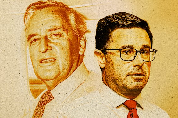 Joh Bjelke-Petersen’s legacy is re-examined in Stan documentary Joh: Last King of Queensland. Present Nationals leader David Littleproud (right) sings the controversial former premier’s praises.