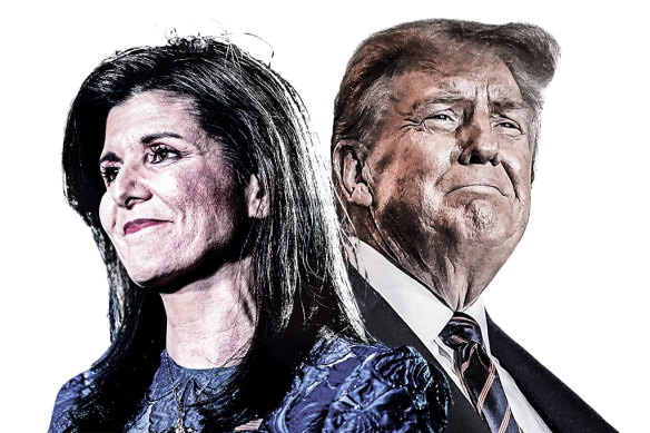 Nikki Haley and Donald Trump.